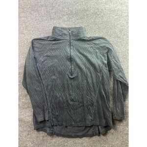 Tasc Performance Pullover Girls L Gray 1/4 Zip Bamboo Cotton Ruched Back Top